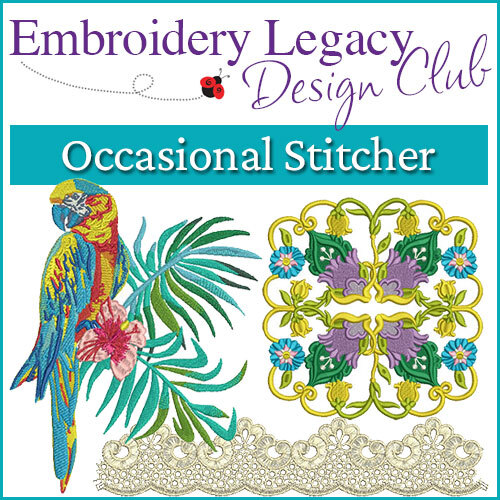 The deers embroidery legacy design club  echidna sewing