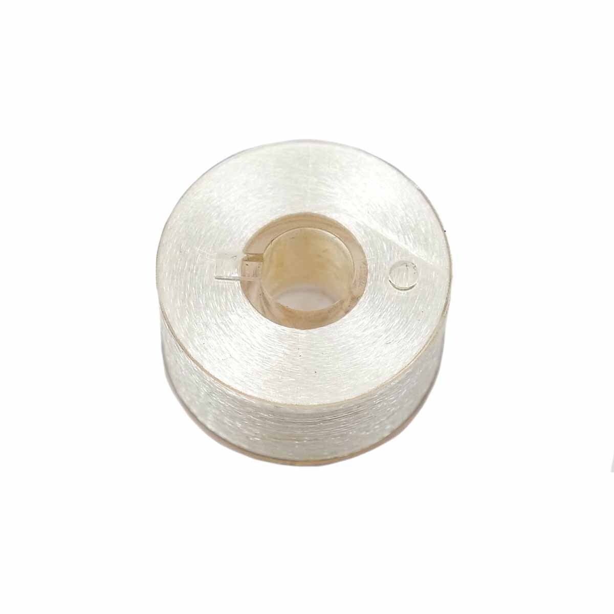 CleverDelights White Prewound Bobbins - Size L Bobbins - 60wt Thread -  Plastic Sided - 144 Pack 