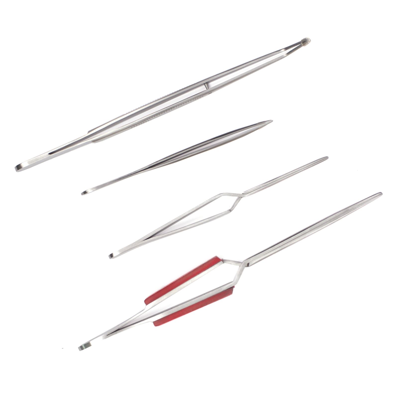 4 Pc Tweezer Set Stainless Steel Echidna Sewing