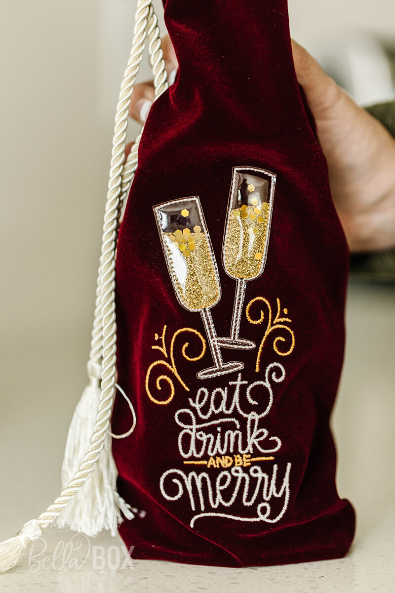 Velvet Wine Bag Blank Kimberbell Echidna Sewing