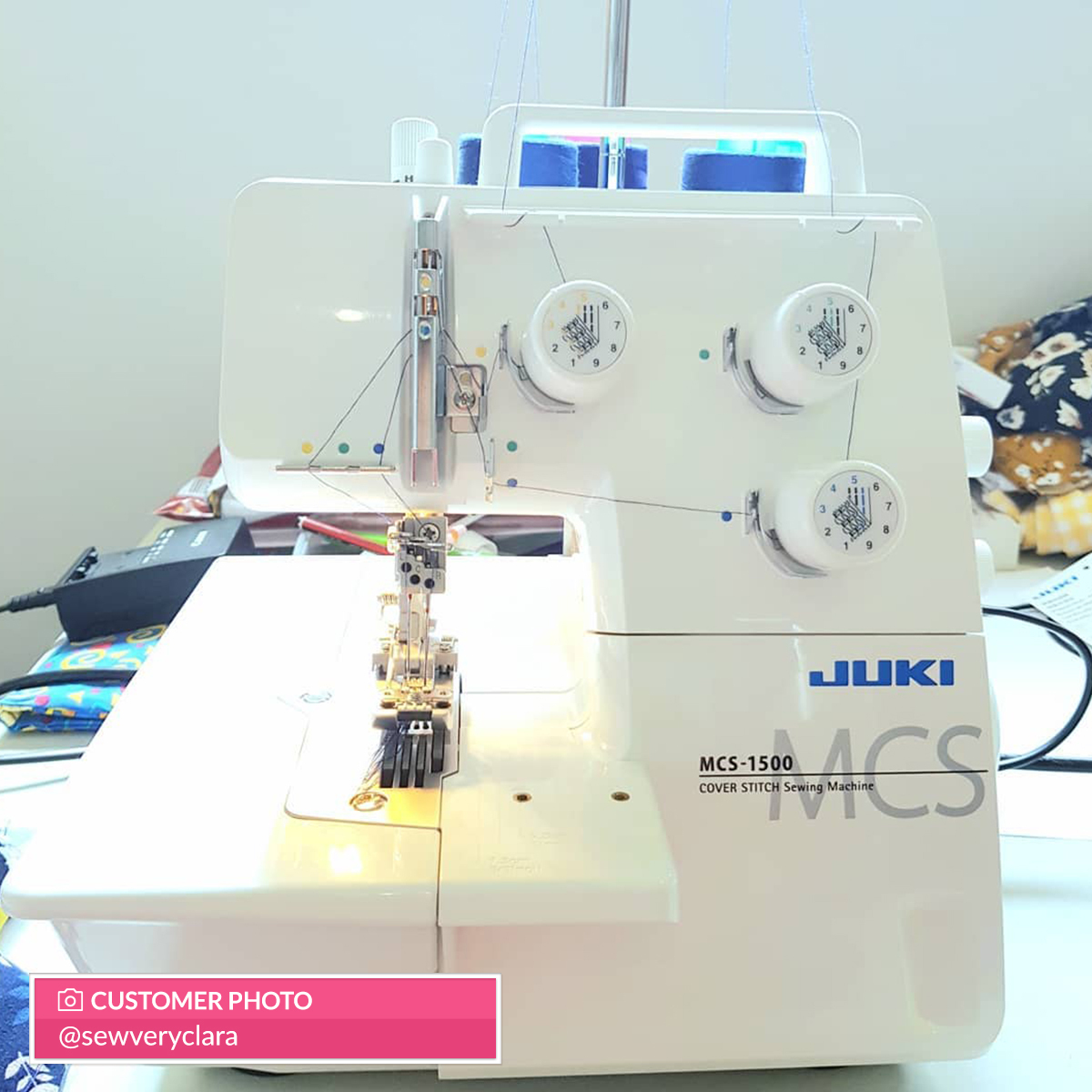 Juki MCS-1500N Coverstitch Machine Echidna Sewing