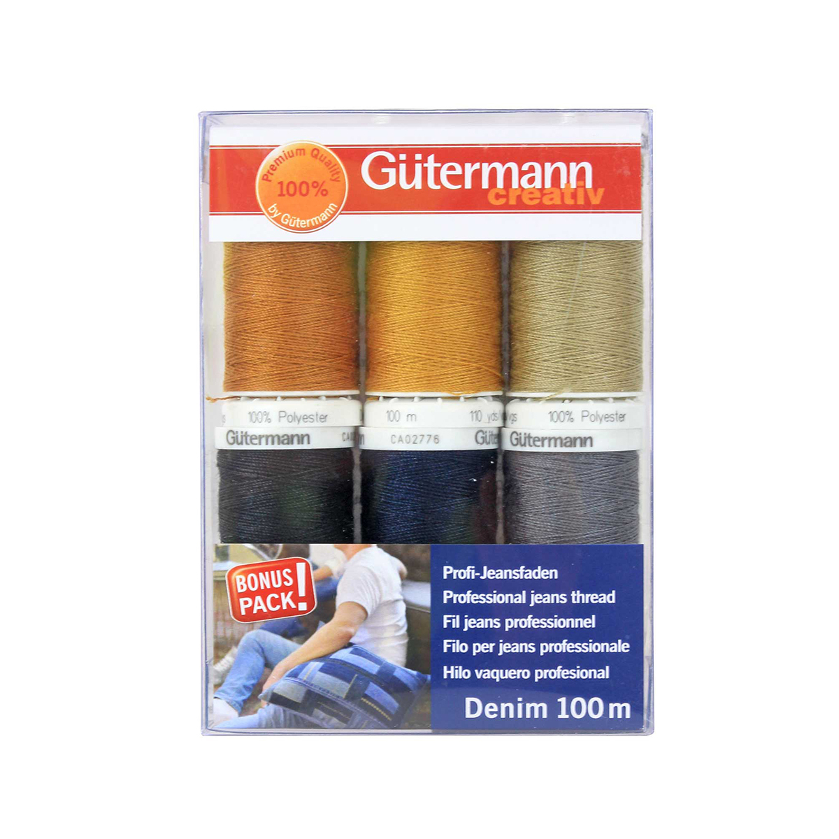 Gutermann Denim Sewing Thread Set of 6 by Gutermann