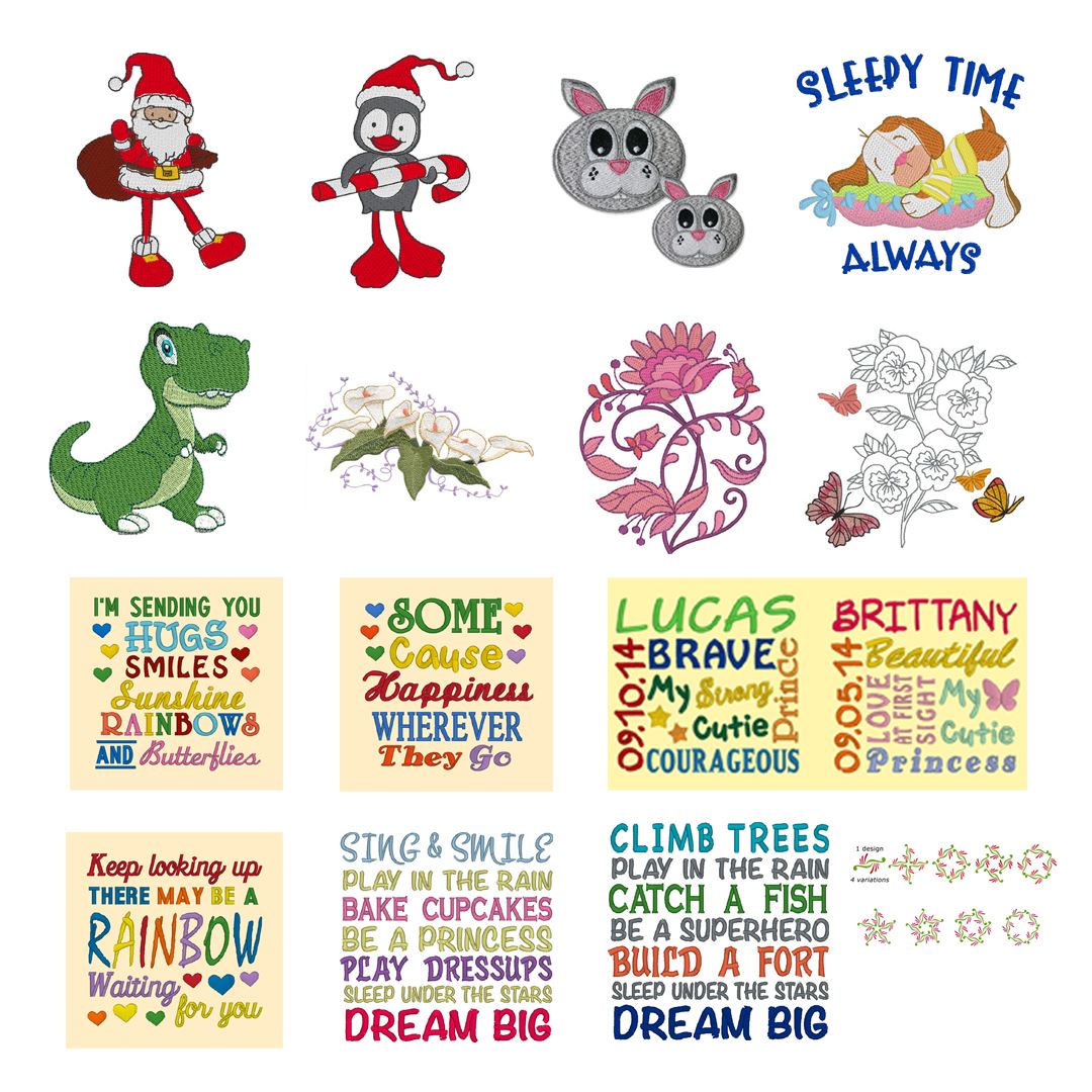 Free embroidery designs download pack Echidna Sewing Brother