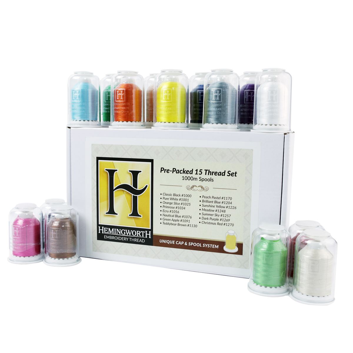 15 Kind of Pastel Embroidery Machine Embroidery Thread Set 1000M