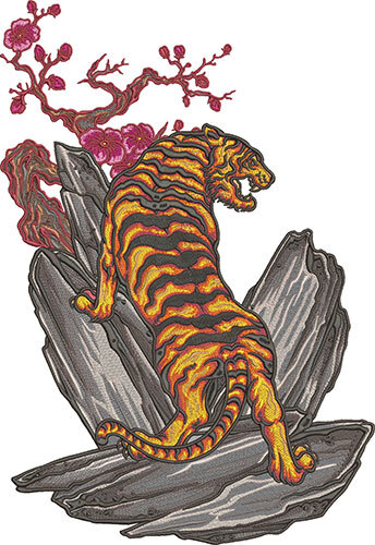 Japanese Tiger by The Deer's Embroidery Legacy - Download | Echidna Sewing