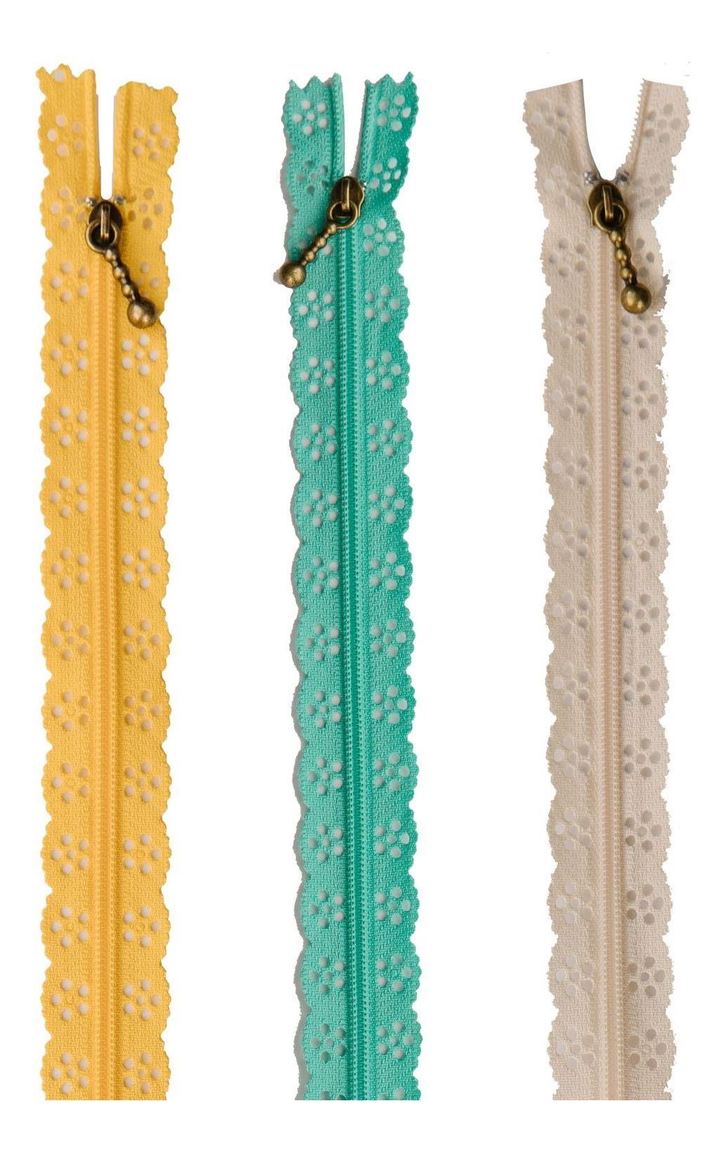 14 Lace Zipper (Various Colours)
