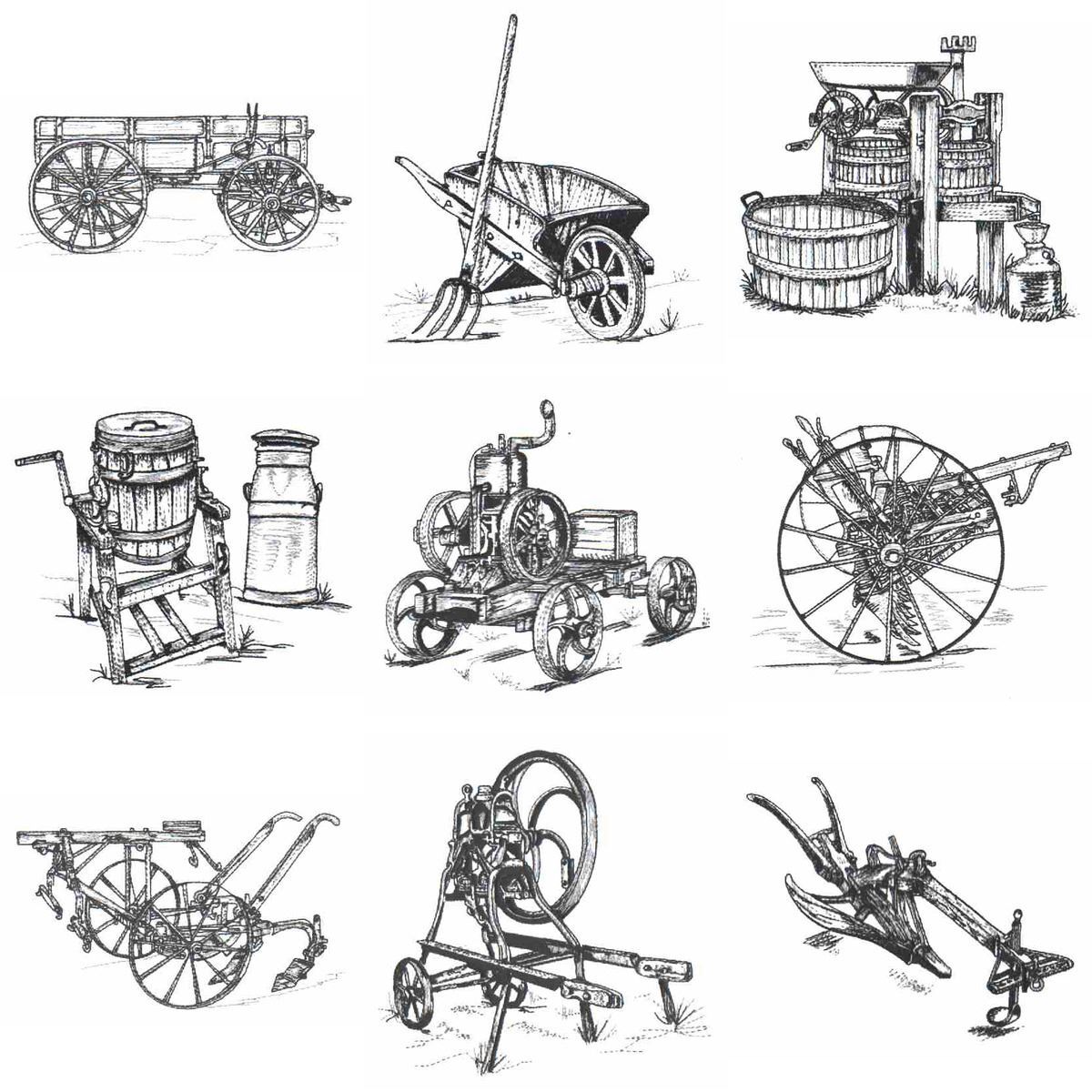 Heavy machinery sketch. Seamless pattern with hand-drawn cartoon  construction objects - truck, excavator, tractor, bulldozer, tractor,  concrete mixer Doodle drawing. Vector illustration. Stock Vector | Adobe  Stock