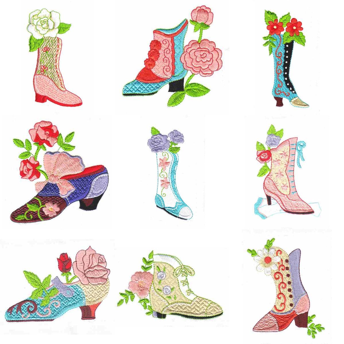 Victorian Shoes (10 designs) by Outback Embroidery - Download | Echidna ...