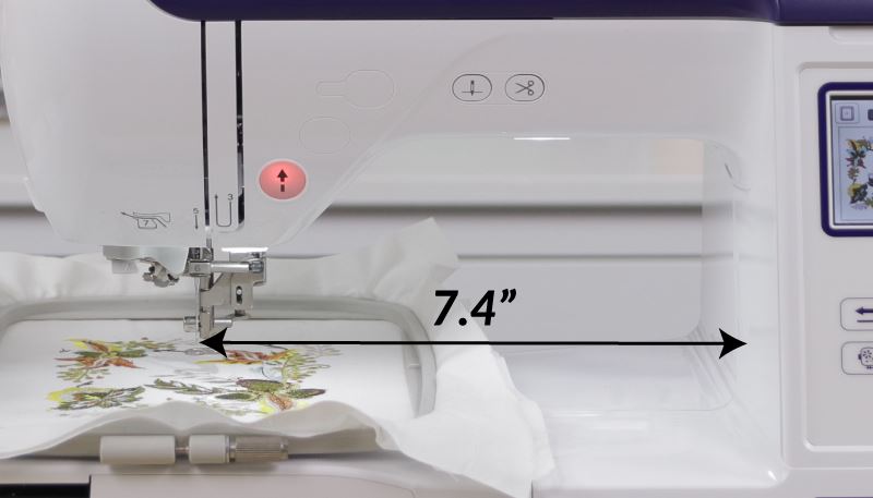 Brother F440E workspace area embroidery echidna sewing width