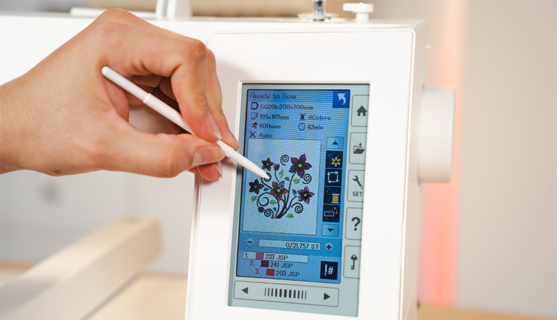 Janome MC400E LDC screen