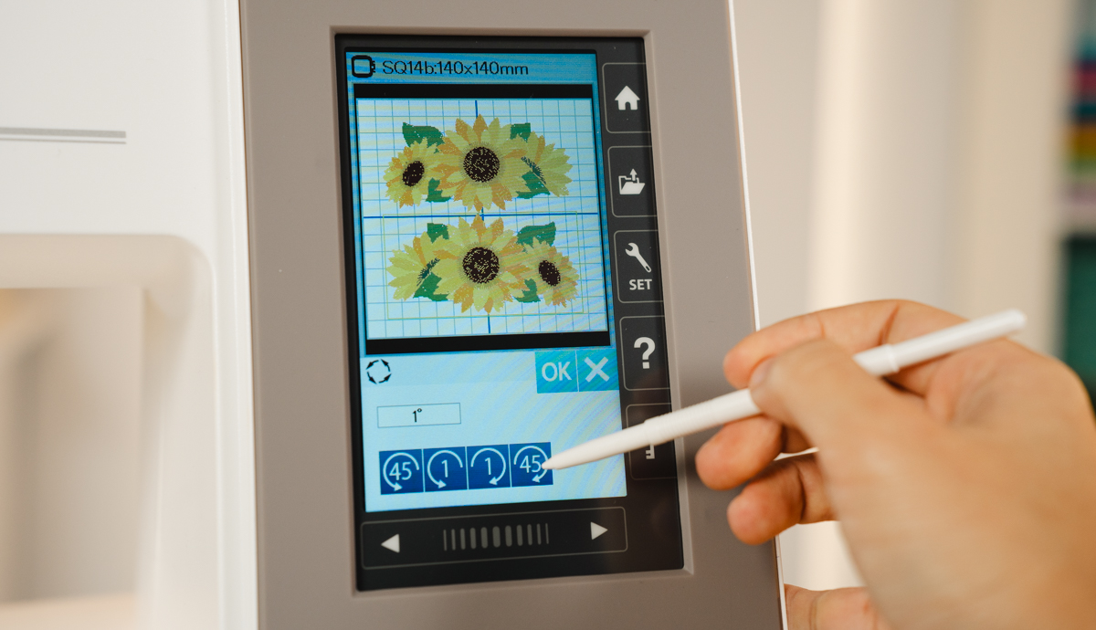 Janome MC550E On-screen editing functions