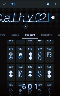 Juki HZL-UX8 Patterns and Characters