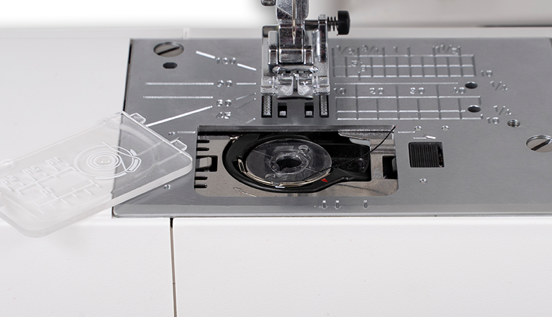 Janome SewSwitch 30 top-loading full rotary hook bobbin