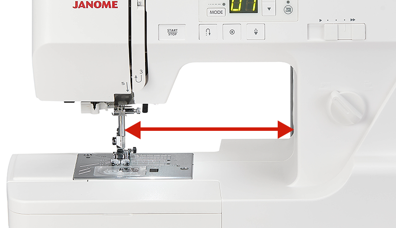 Janome SewSwitch 30 158.5mm sewing workspace