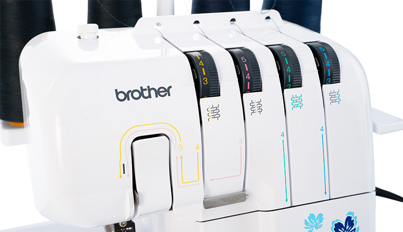Echidna Sewing Brother 2504D Overlocker Easy Lay-In Threading with Colour-Coded Guides