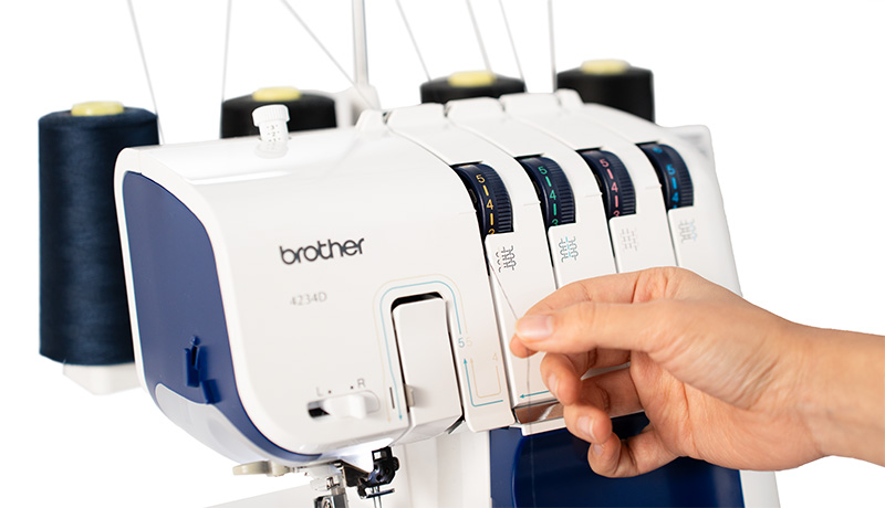 Echidna Sewing Brother 4234D Overlocker Easy Lay-In Threading with Colour-Coded Guides