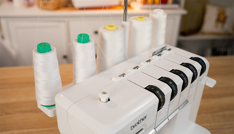 Echidna Sewing Brother CV3550 Overlocker 5, 4, 3, and 2 Thread Stitch Variations