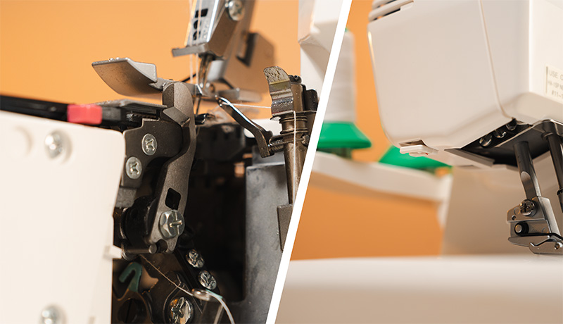 Janome ML554D Retractable Upper Knife + Built-In Thread Cutter