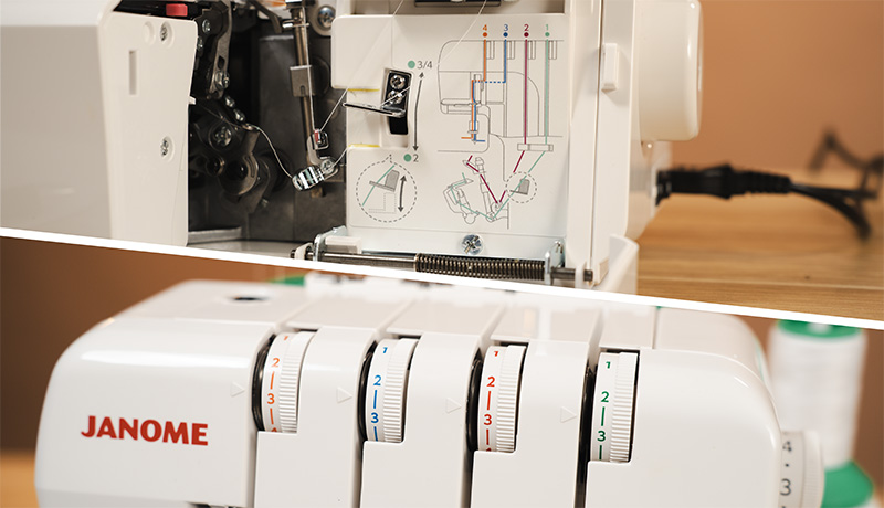 Janome ML554D Automatic Colour-Coded Threading with Threading Chart