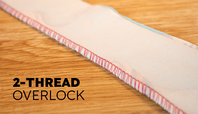 Merrylock MK480 two thread overlocking stitches