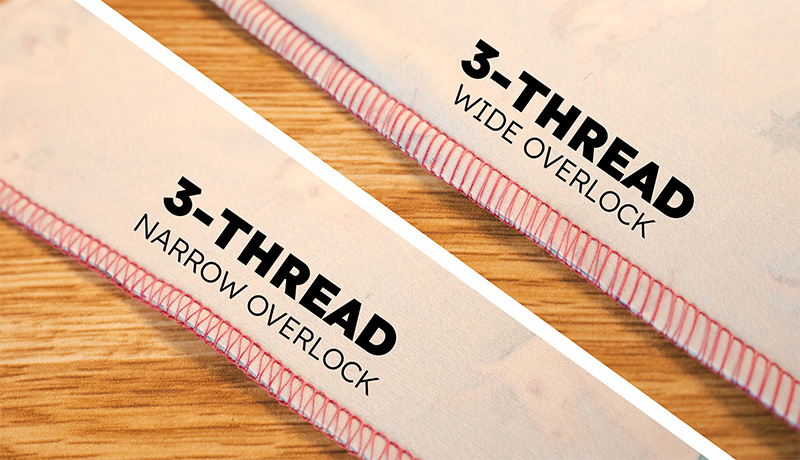 Merrylock MK480 three thread overlocking stitches