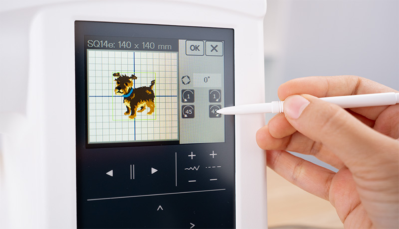 On-board Embroidery Editing