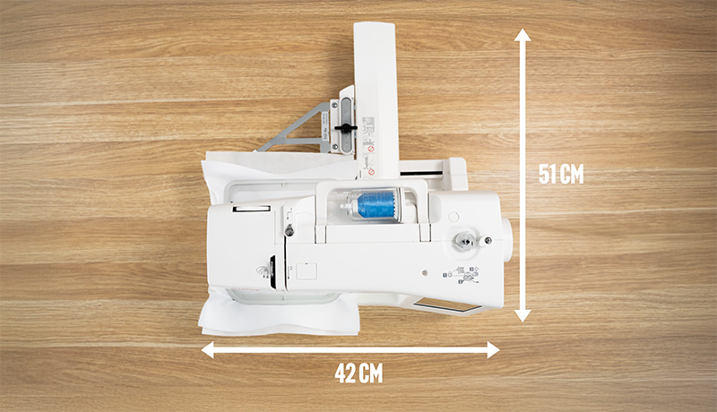 Janome MC1000 Compact footprint