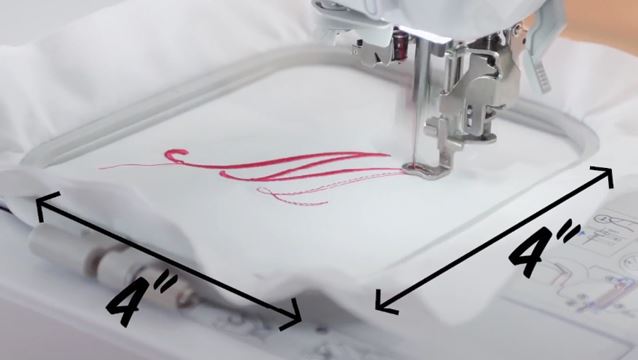Echidna Sewing Brother NV180 embroidery area hoop size