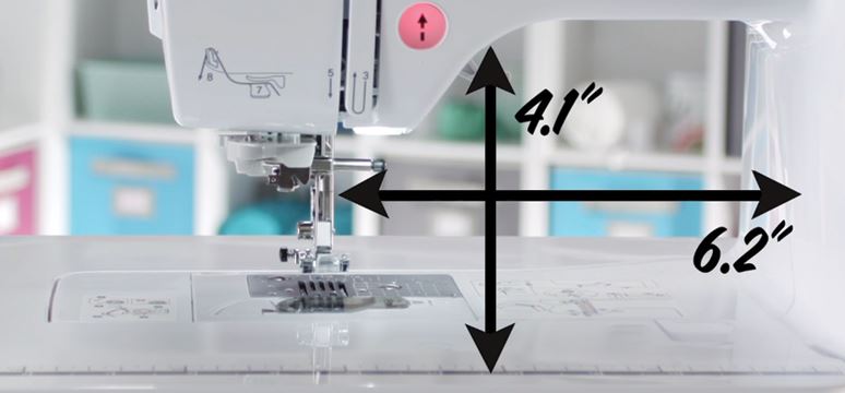 Brother NV180 workspace area quilt echidna sewing width