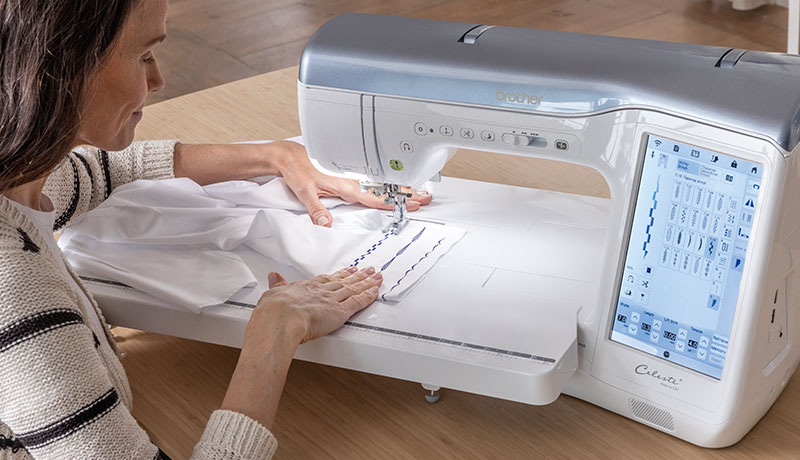 Brother Celeste CX1 Stitch Tapering