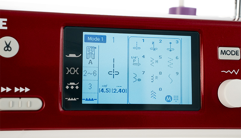Janome MC6650 LCD screen