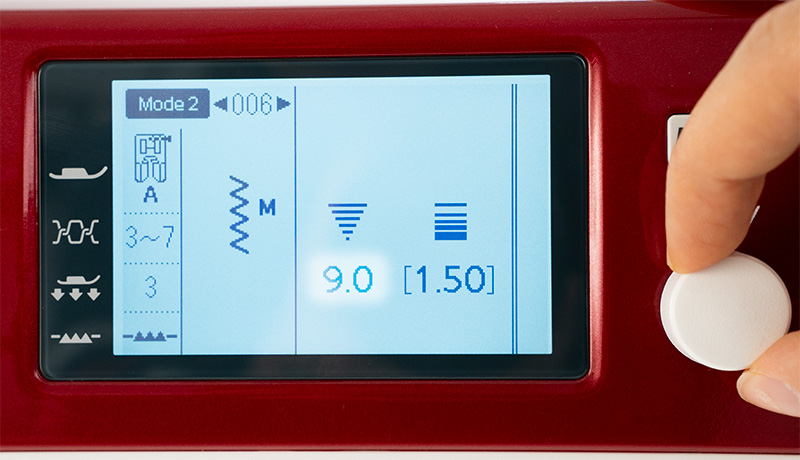 Janome MC6650 Stitch width up to 9mm