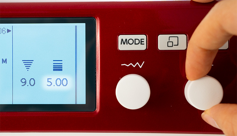 Janome MC6650 Stitch length up to 5mm