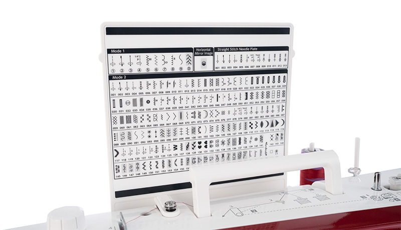 Janome MC6650 1 font – Block stitch reference chart