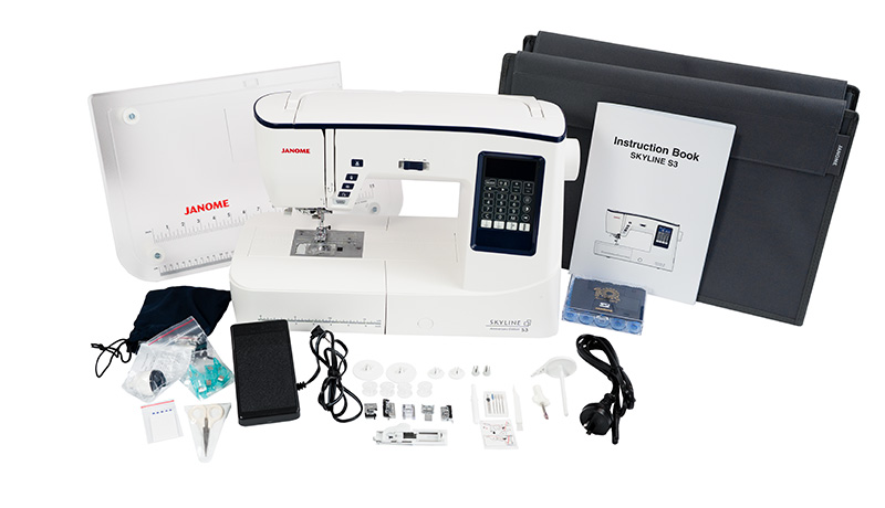 Janome Skyline S3AE What's in the box