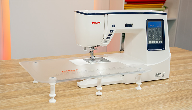 Janome Skyline S3AE Extra wide extension table