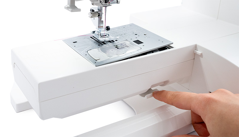 Janome Skyline S5AE One-Step Needle Plate Release Lever