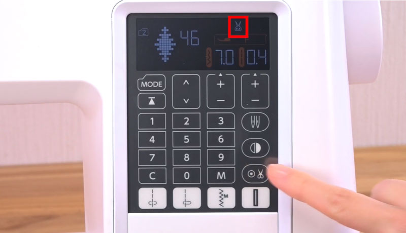 Janome Skyline 3 automatic thread cutter button