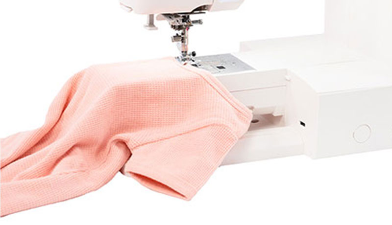 Janome Skyline free arm sewing area