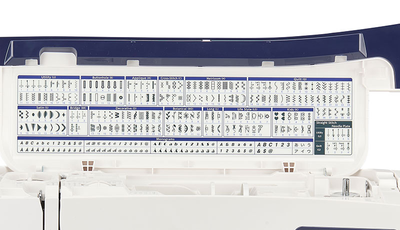 Janome Skyline 5 selection of 200 built-in stitches