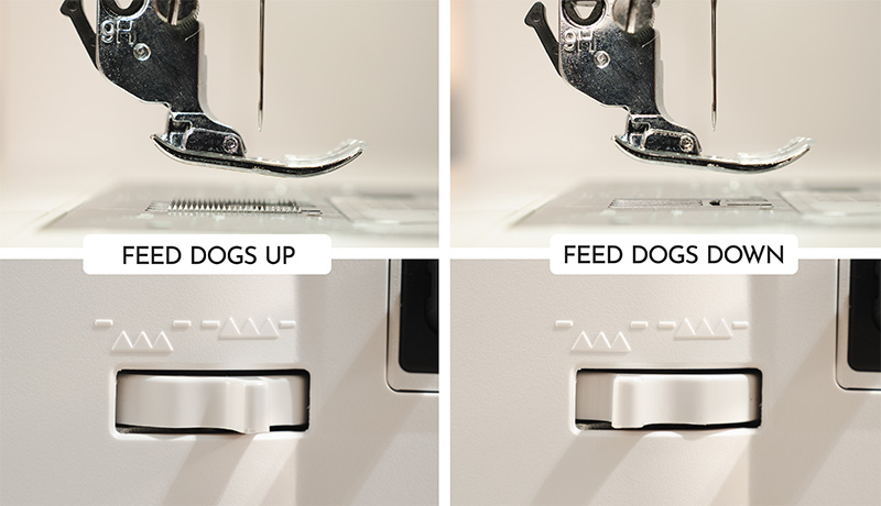 Janome Skyline 8 drop feed control