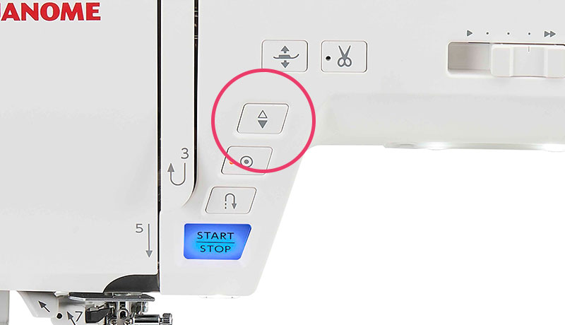 Janome Skyline 8 memorised needle up down and pivot function