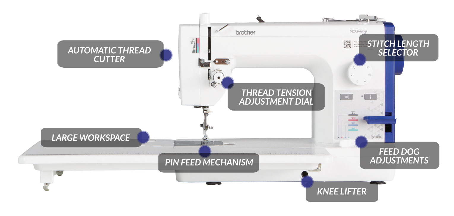 Echidna Sewing Brother PQ1600S Straight Stitch Sewing Machine features