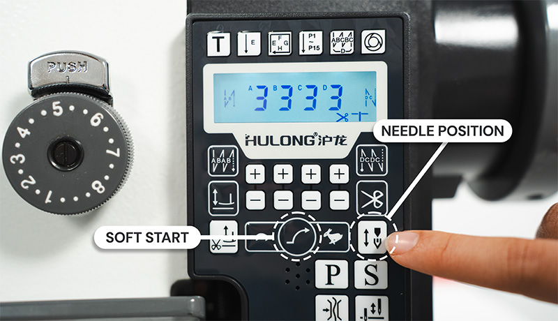 VMA V-0303ED-4 Selectable needle stop position & Soft start function