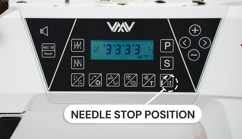 VMA V-9000A Selectable Needle Up/Down Stop Position