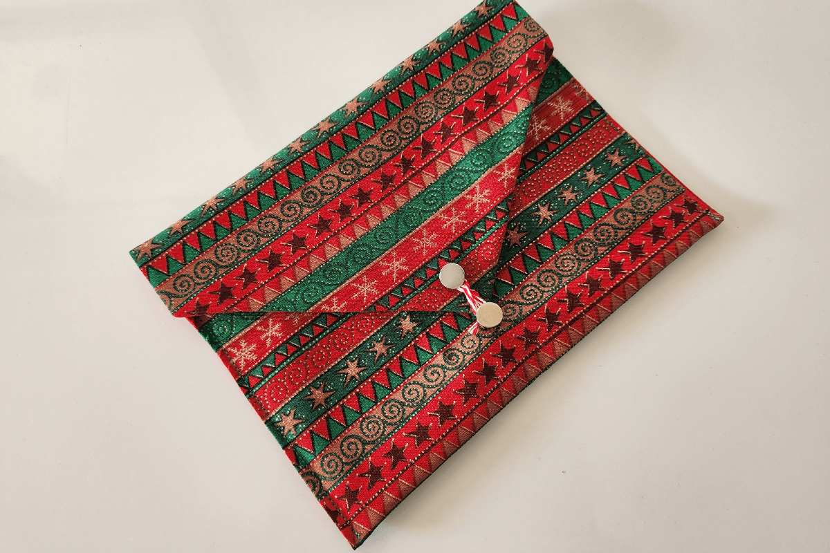 Fabric Christmas Card Envelope