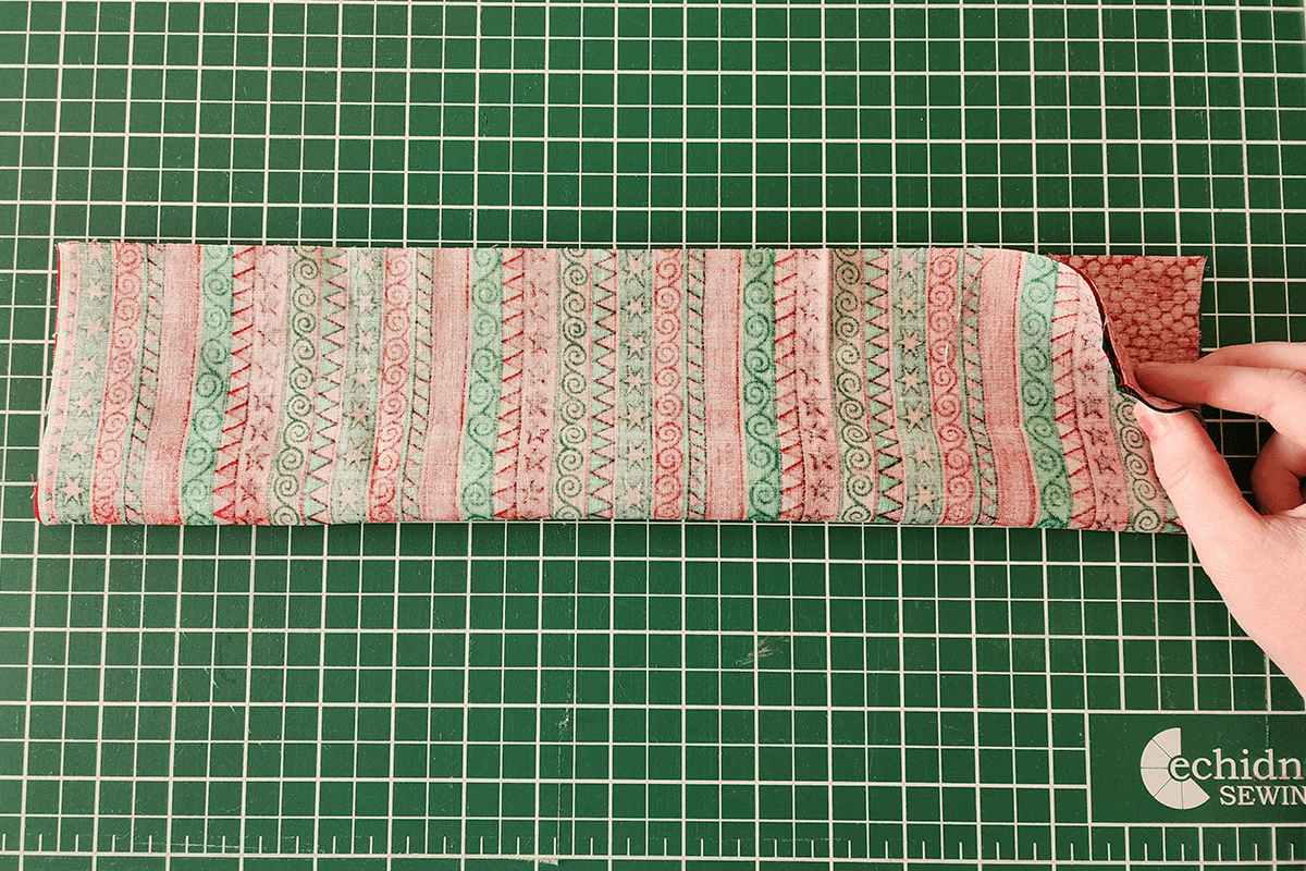 Fold Farbic lengthways
