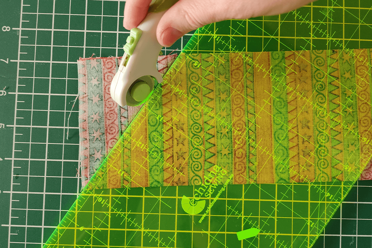 Trim ends off with rotary cutter