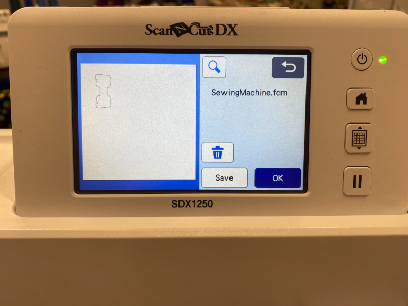 Insert file on cutting machine