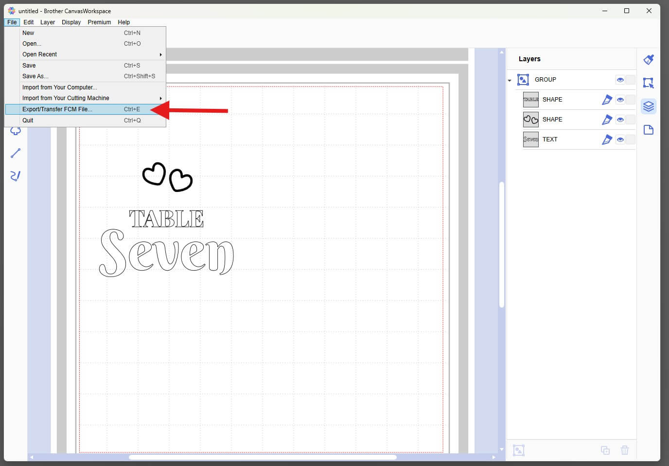 Export Design CanvasWorkspace